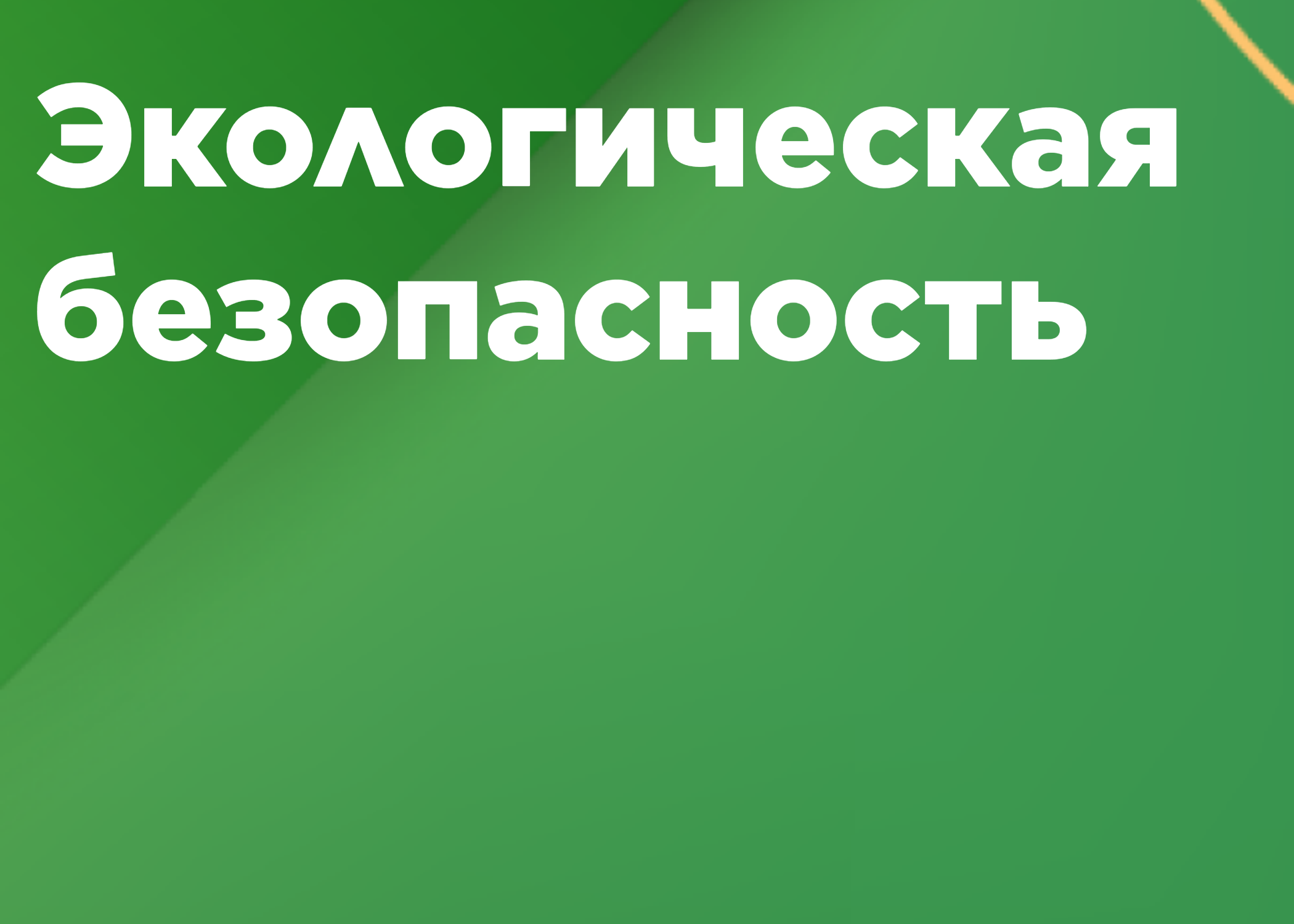 Экология, охрана окружающей среды и экологическая безопасность